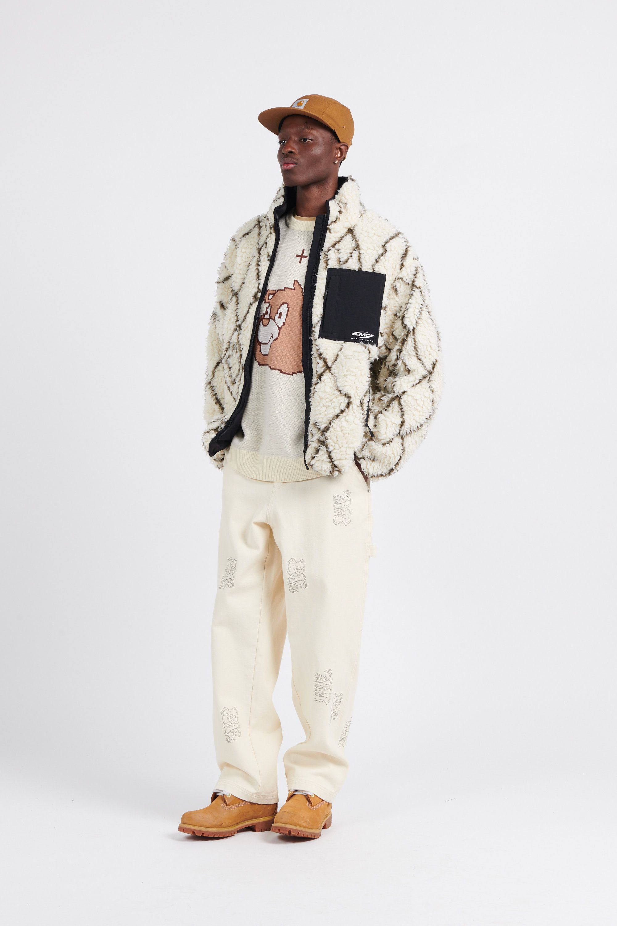 LOST MANAGEMENT CITIES Veste ACTIVE GEAR SHERPA FLEECE JACKET Multicolore