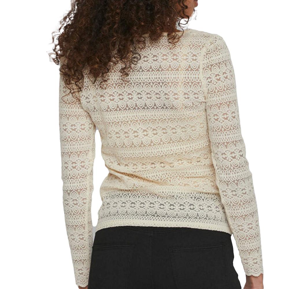 Vila T-Shirt Manches Longues Beige Femme Vila Chikka