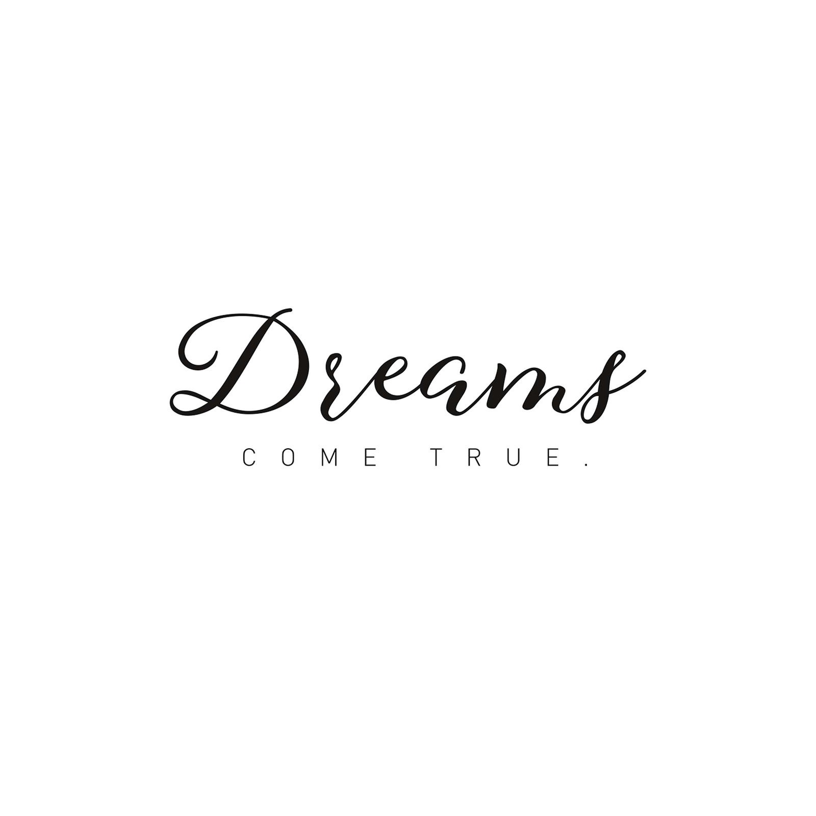 Gerahmtes Bild DREAMS COME TRUE - schwarz-weiß - 30x40 cm