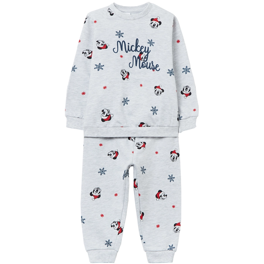 OVS Fleece Schlafanzug Micky Mouse grau