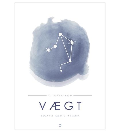 Citatplakat Plakat - A3 - Stjernebillede - V?gt - Blå