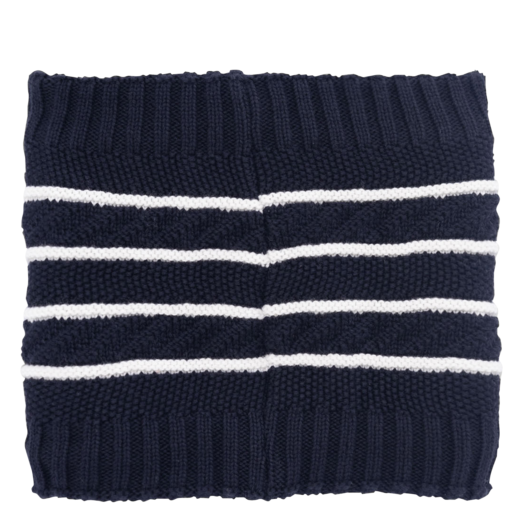 Snood rayé en coton | Bleu