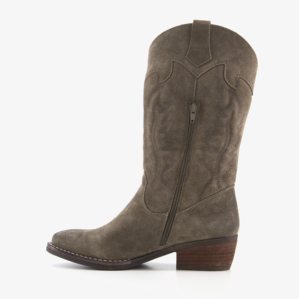 Harper suede dames western laarzen kaki