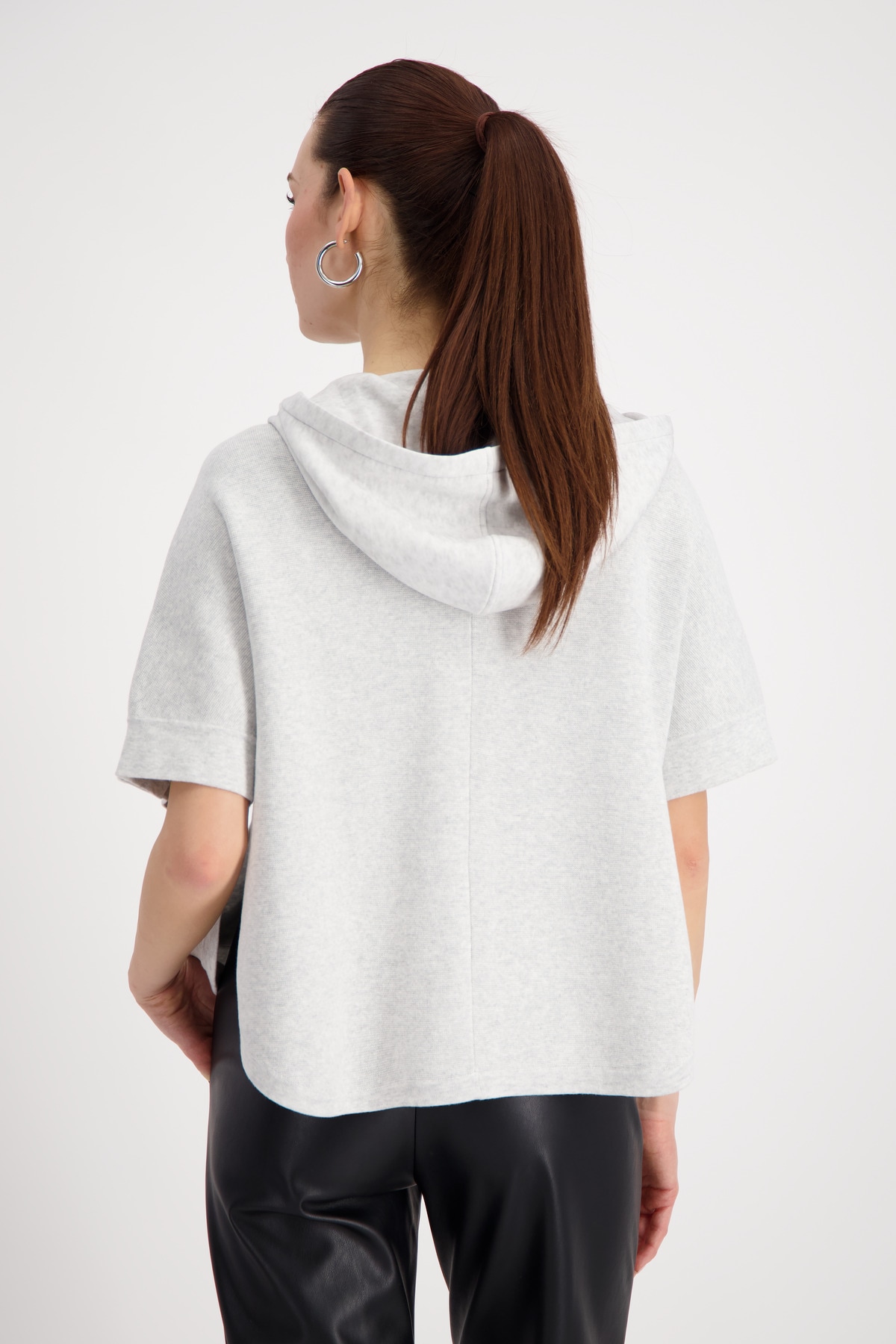 Monari Strickcape »Jacke Strickcape«, Loose fit mit Rundhalsausschnitt