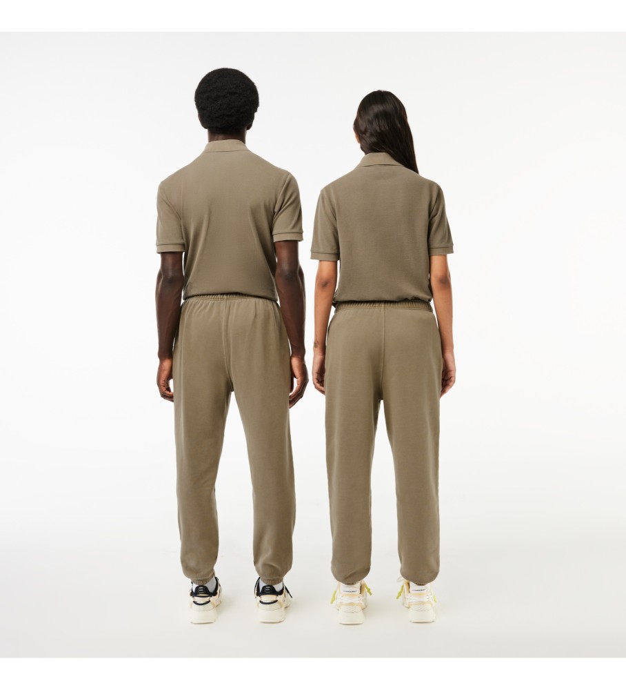 Calça de treino Lacoste verde em fleece