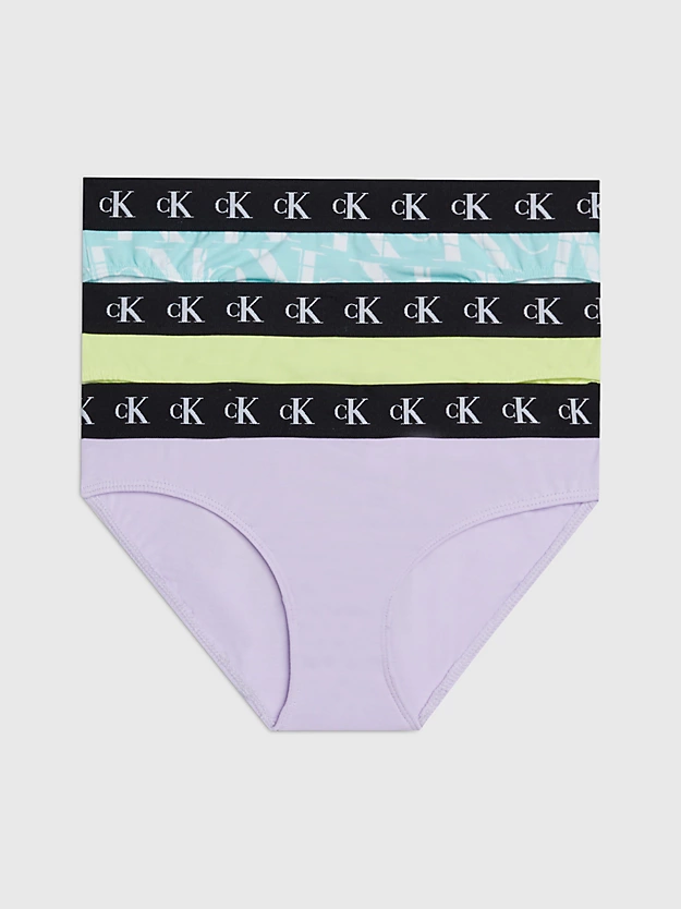 Conjunto de 3 Calcinhas de Biquíni Infantis - Monograma CK