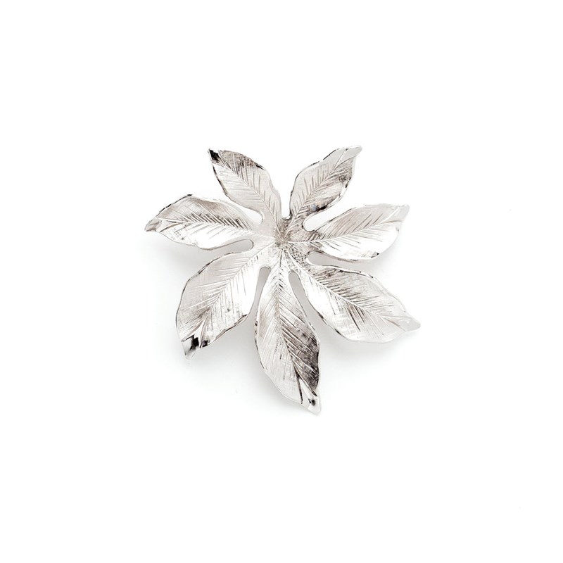 broche fleur plaqué argent - CHLORIS