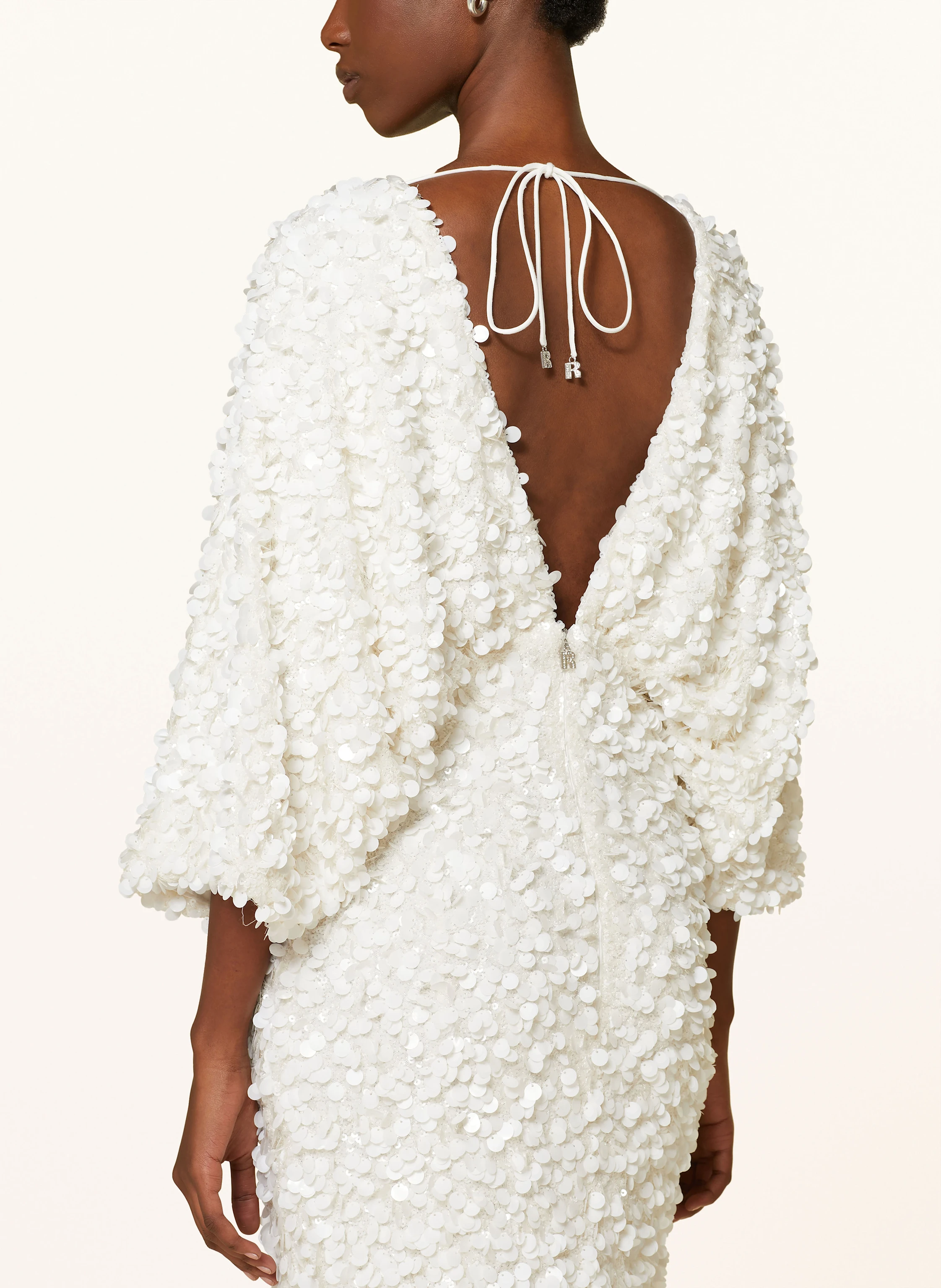 ROTATE Kleid mit Pailletten und 3/4-Arm