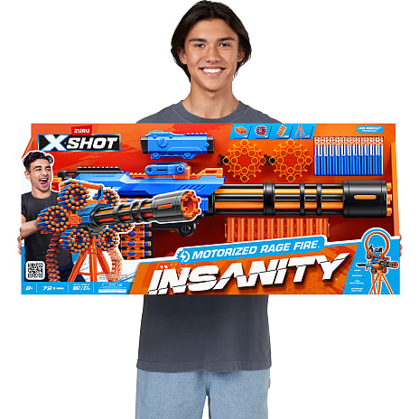 X-Shot Insanity motoriseret Rage Fire blaster med 72 pile