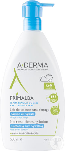 A-Derma Primalba Baby Lait De Toilette Hydratant Flacon-Pompe 500ml