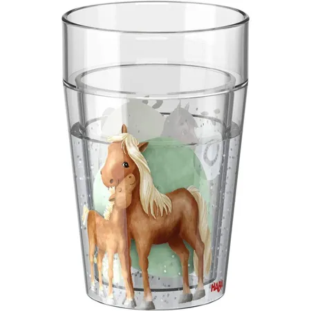 HABA 305698 - Glitzerbecher Pferde