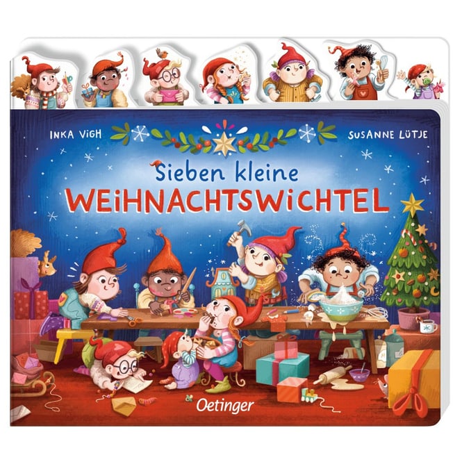 Sieben kleine Weihnachtswichtel