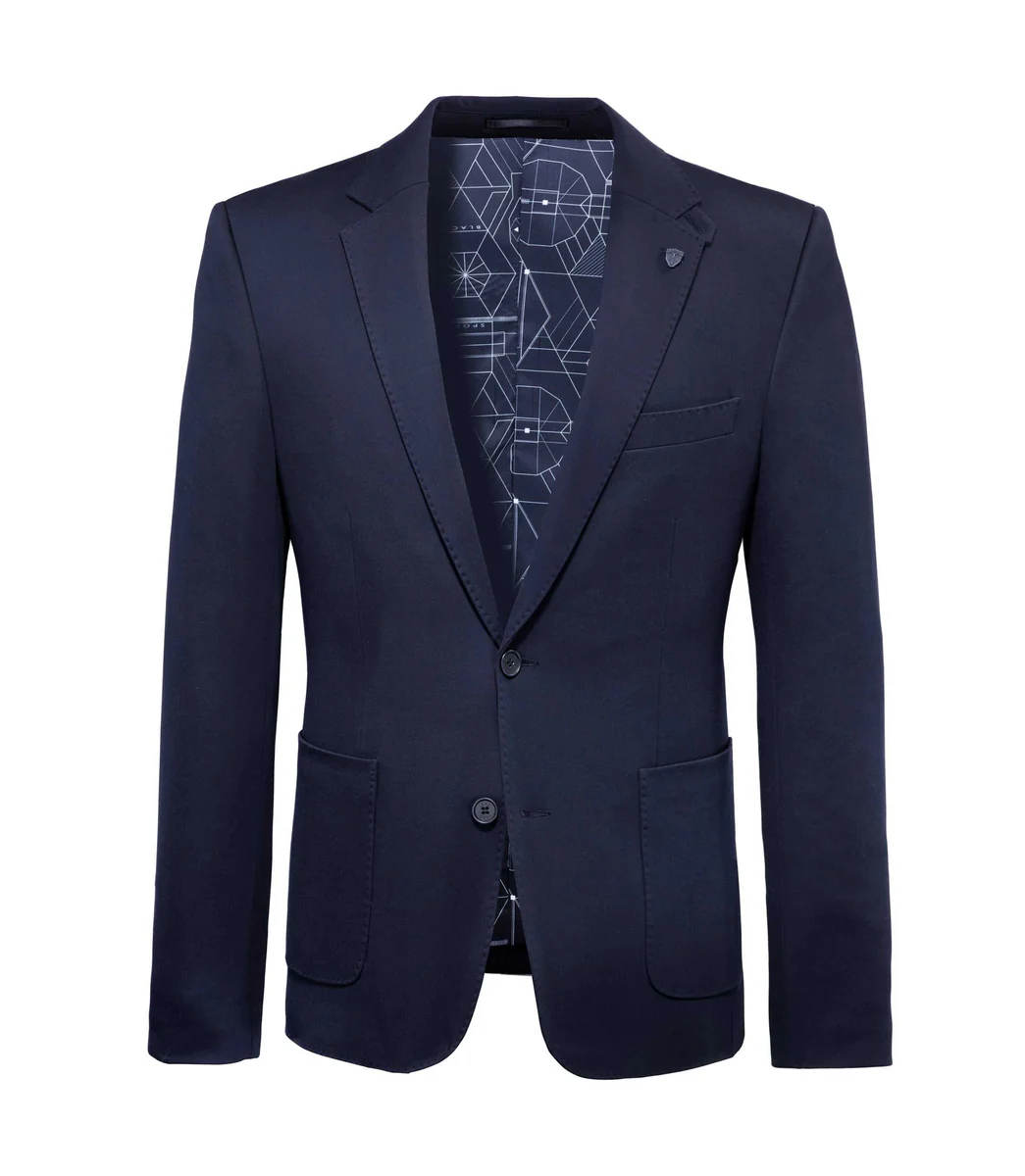 Veste à revers crantés marine 