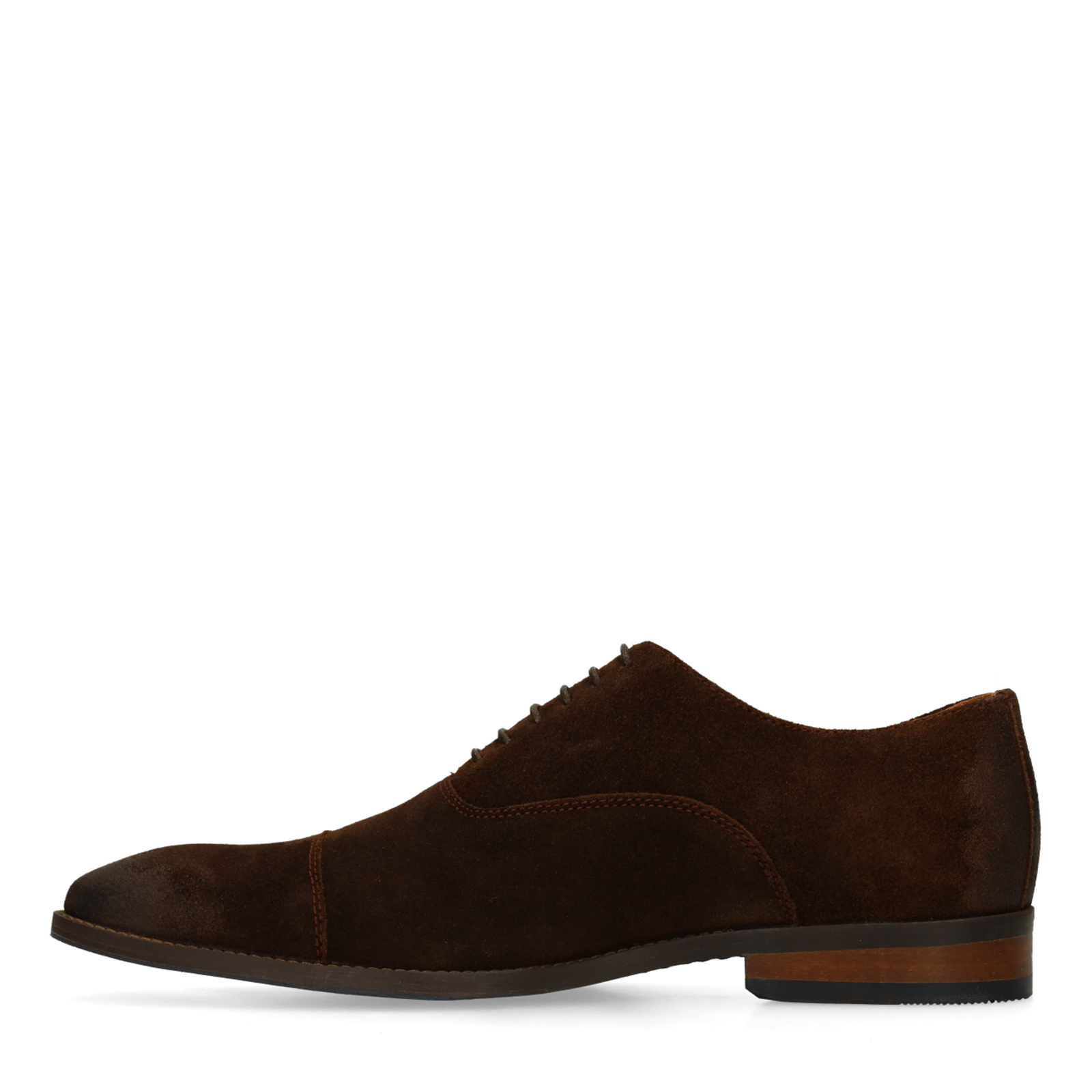 Bruine suède veterschoenen