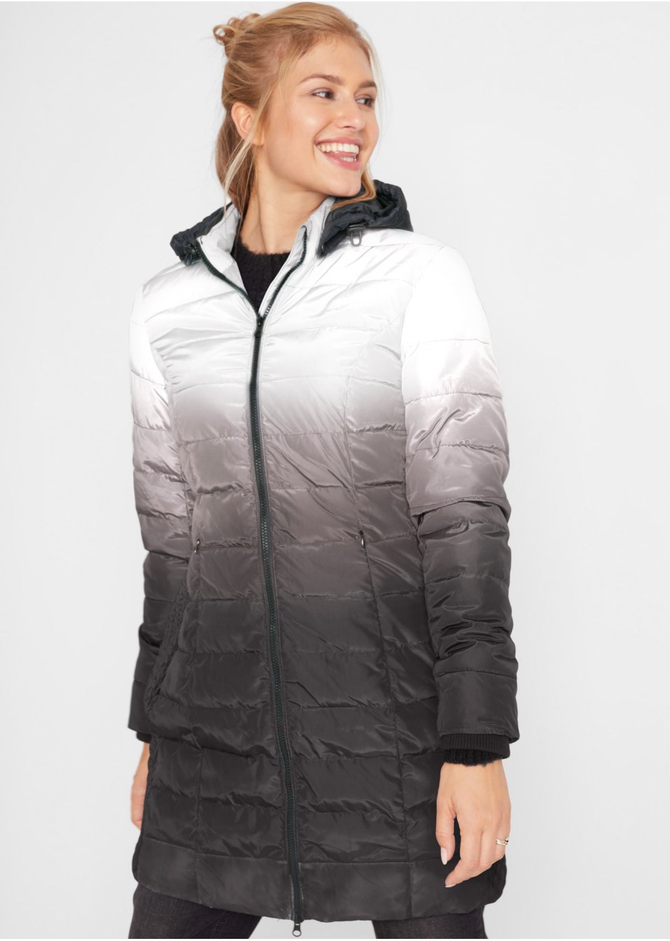Veste matelassée avec dégradé de couleur
