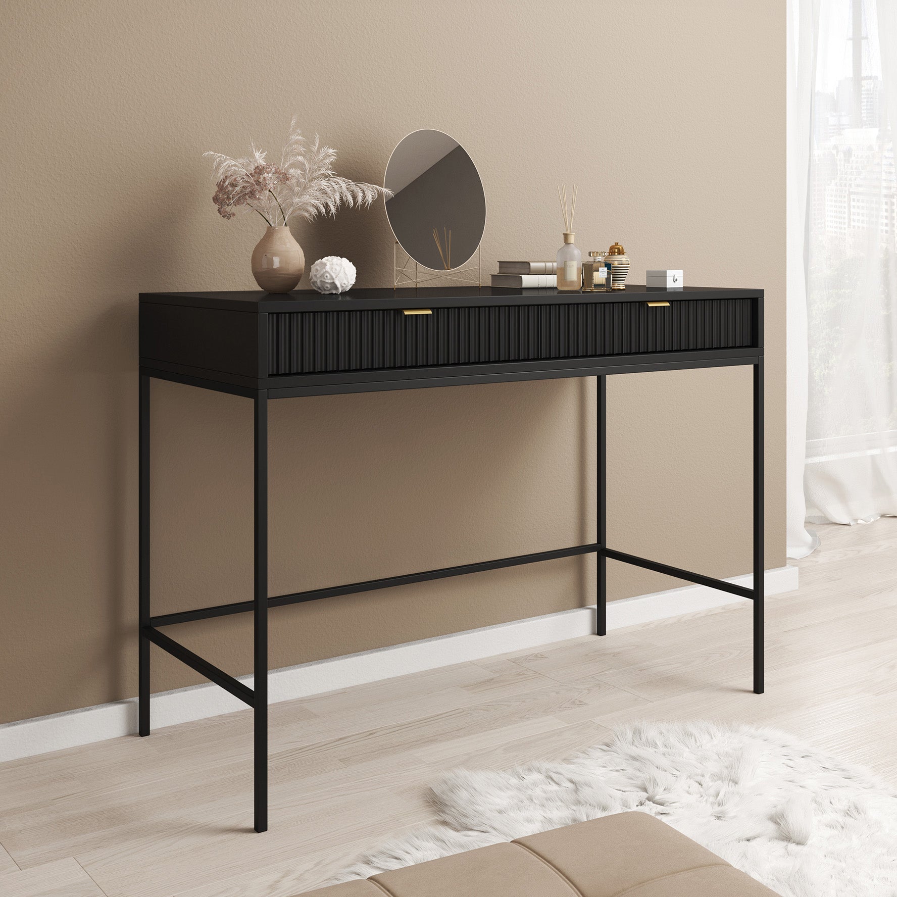 Navil - Kaptafel - Zwart - 104x50x78 cm