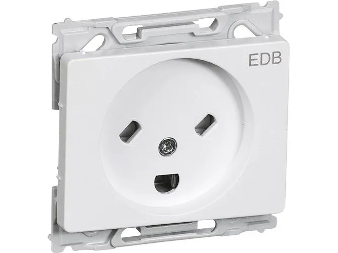 LAURITZ KNUDSEN OPUS® 66 stikkontakt EDB 2-pol med jord hvid.