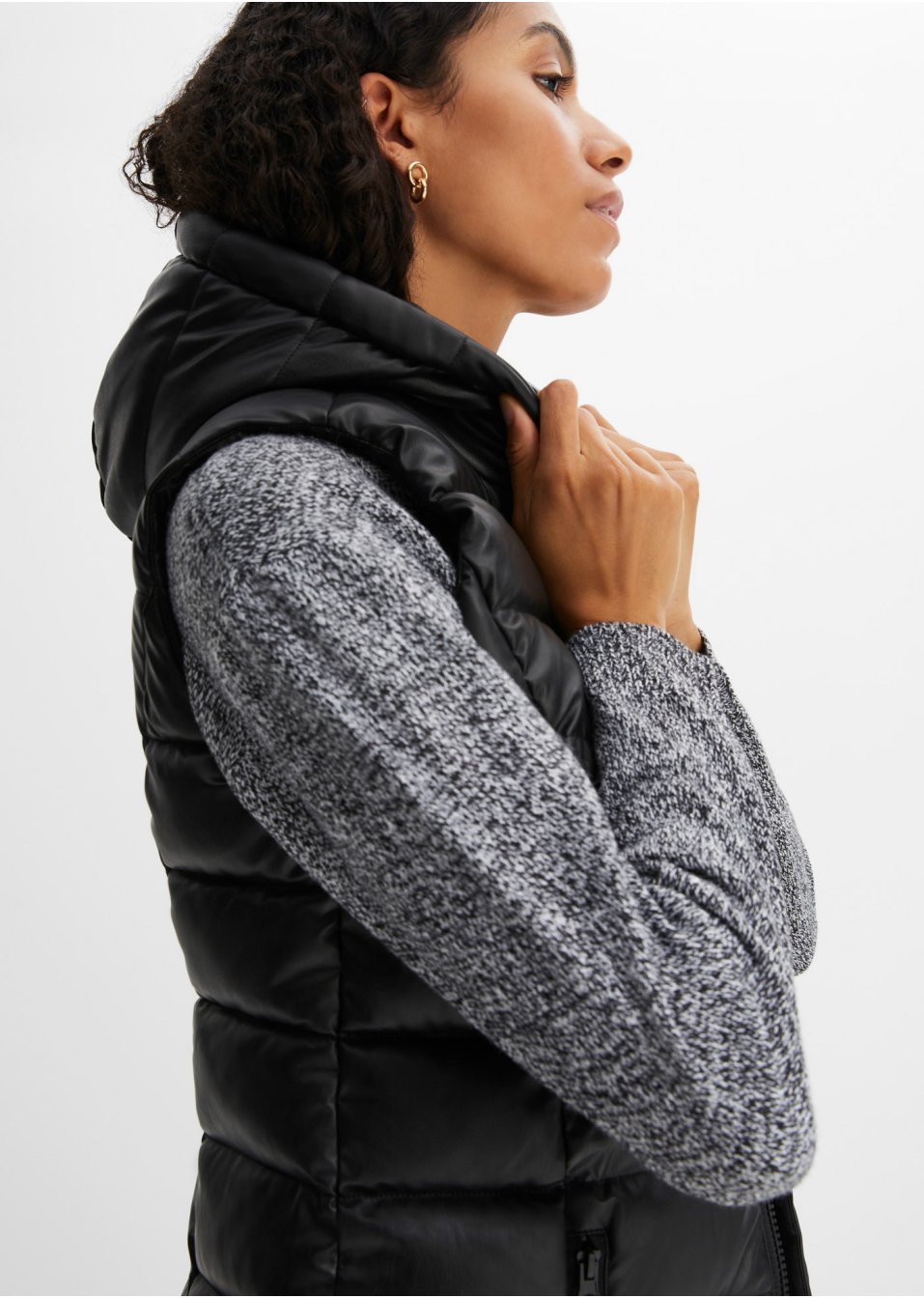 Pull en maille chiné à col rond