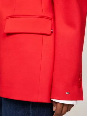 Blazer Slim Fit de Abotoamento Simples