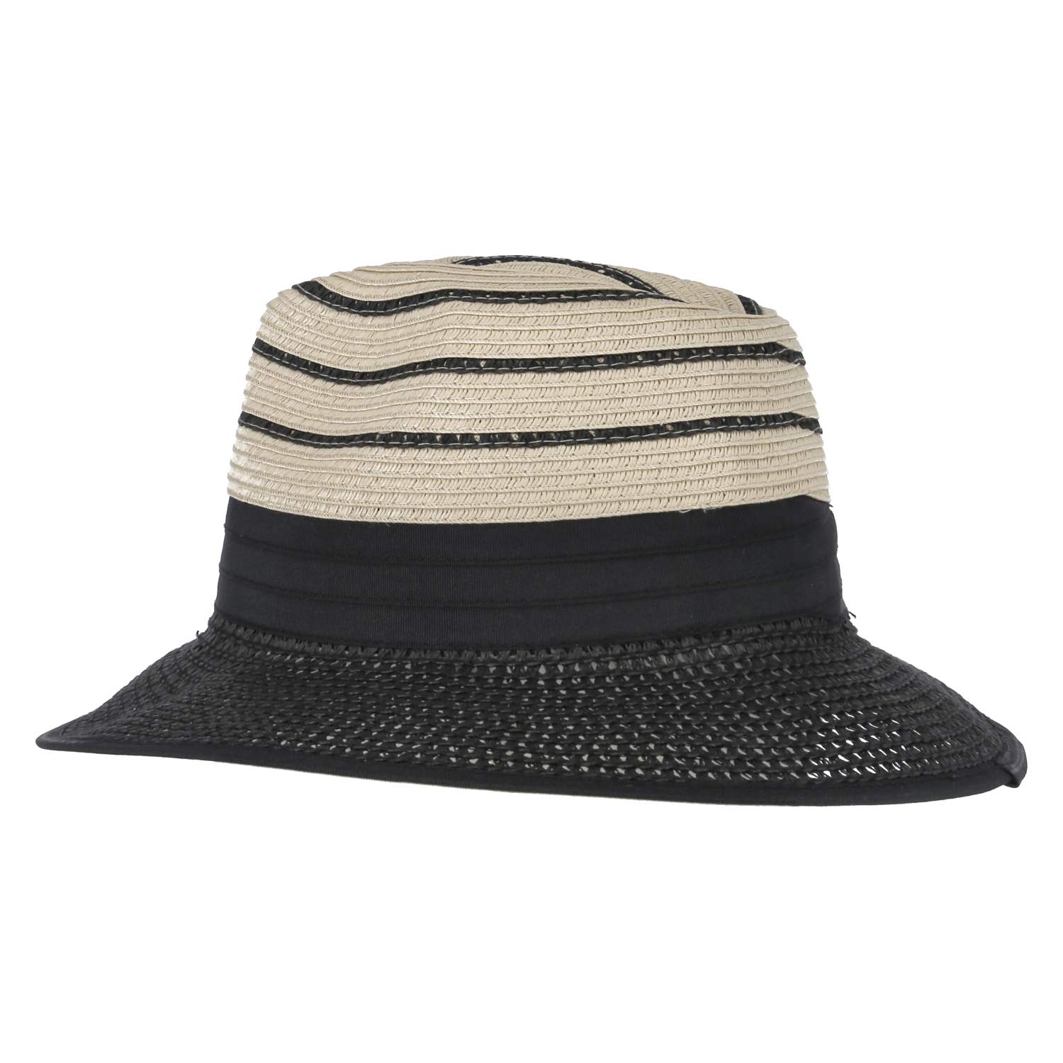 Seeberger Fedora  - leinen/schwarz