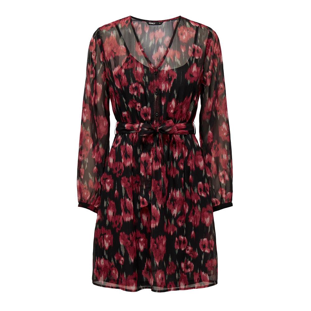 Only Robe Rouge/Noire Femme Only Marise