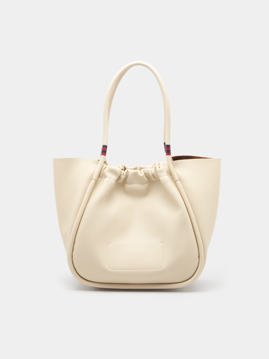 Mala tote com efeito franzido