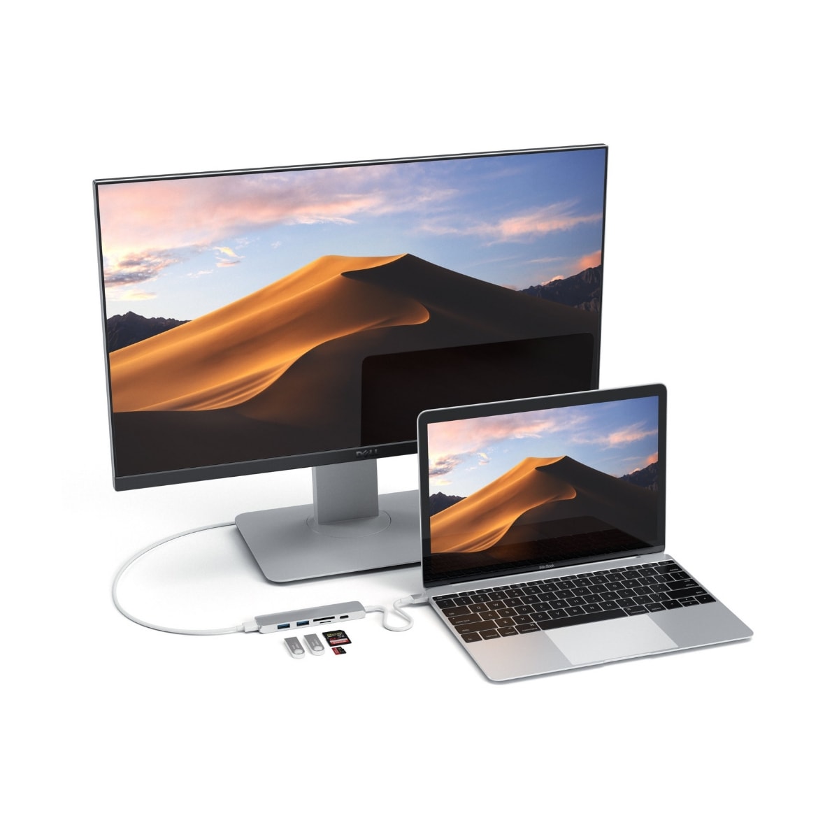 Satechi Slim USB-C MultiPort-adapter V2 (sølv)