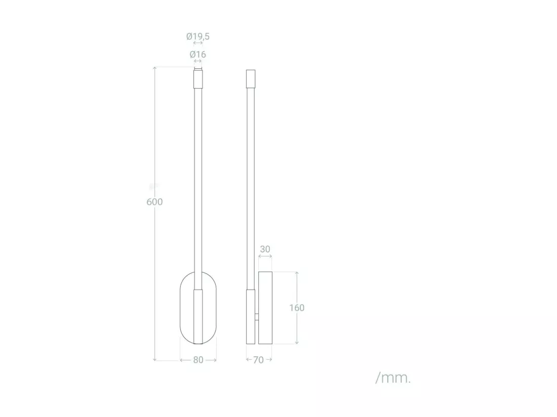 Applique Murale LED LED 10W Métal BeLight Doré
