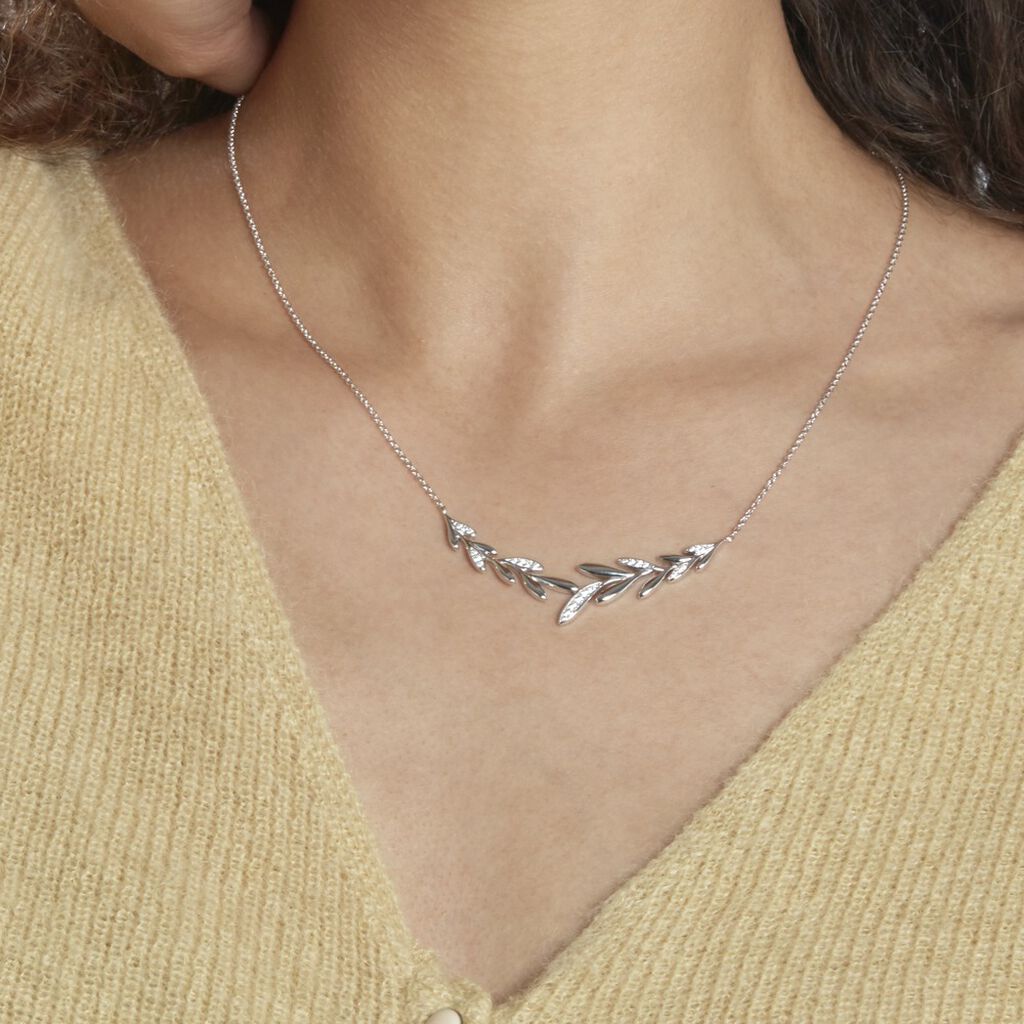 Collier Andeol Argent Blanc Oxyde De Zirconium