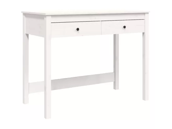 Bureau avec tiroirs Blanc 100x50x78 cm Bois massif de pin