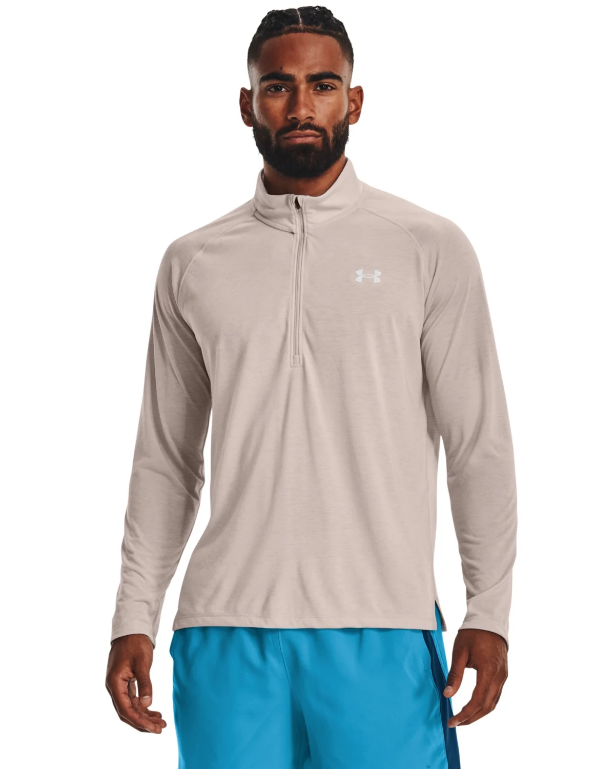 UA Streaker Half Zip Ghost Gray\Reflective
