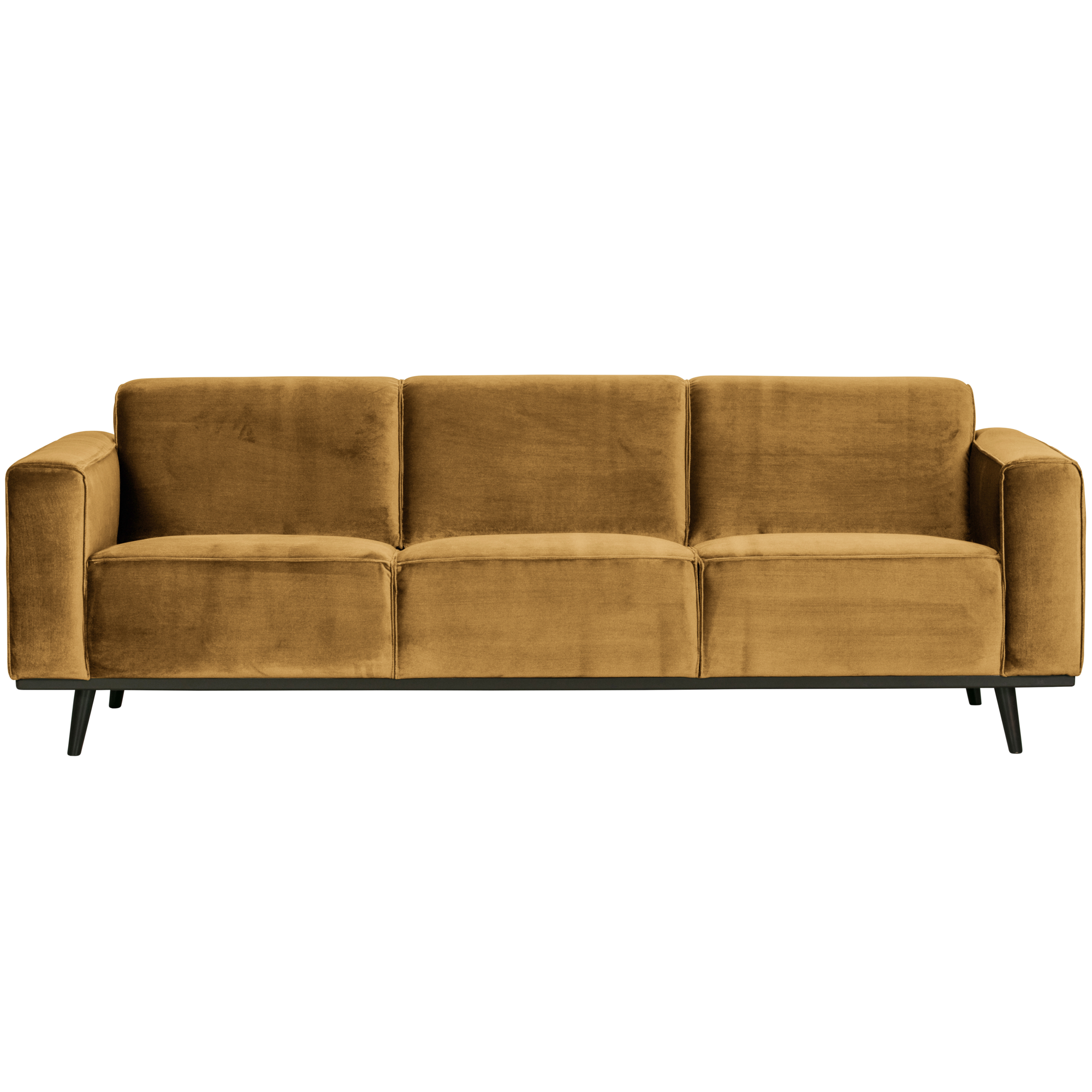 3-zits bank Statement Statement 3-zits Bank - 230 cm - Fluweel - Honinggeel