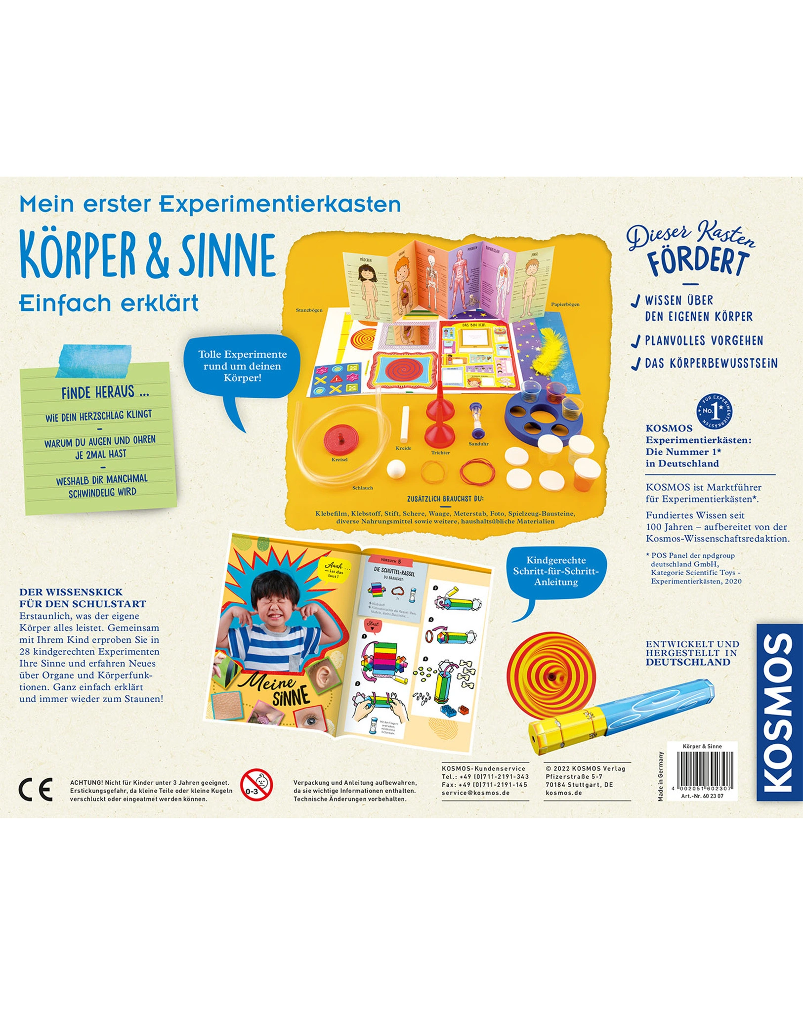 Experimentierkasten MEIN ERSTER EXPERIMENTIERKASTEN KÖRPER & SINNE