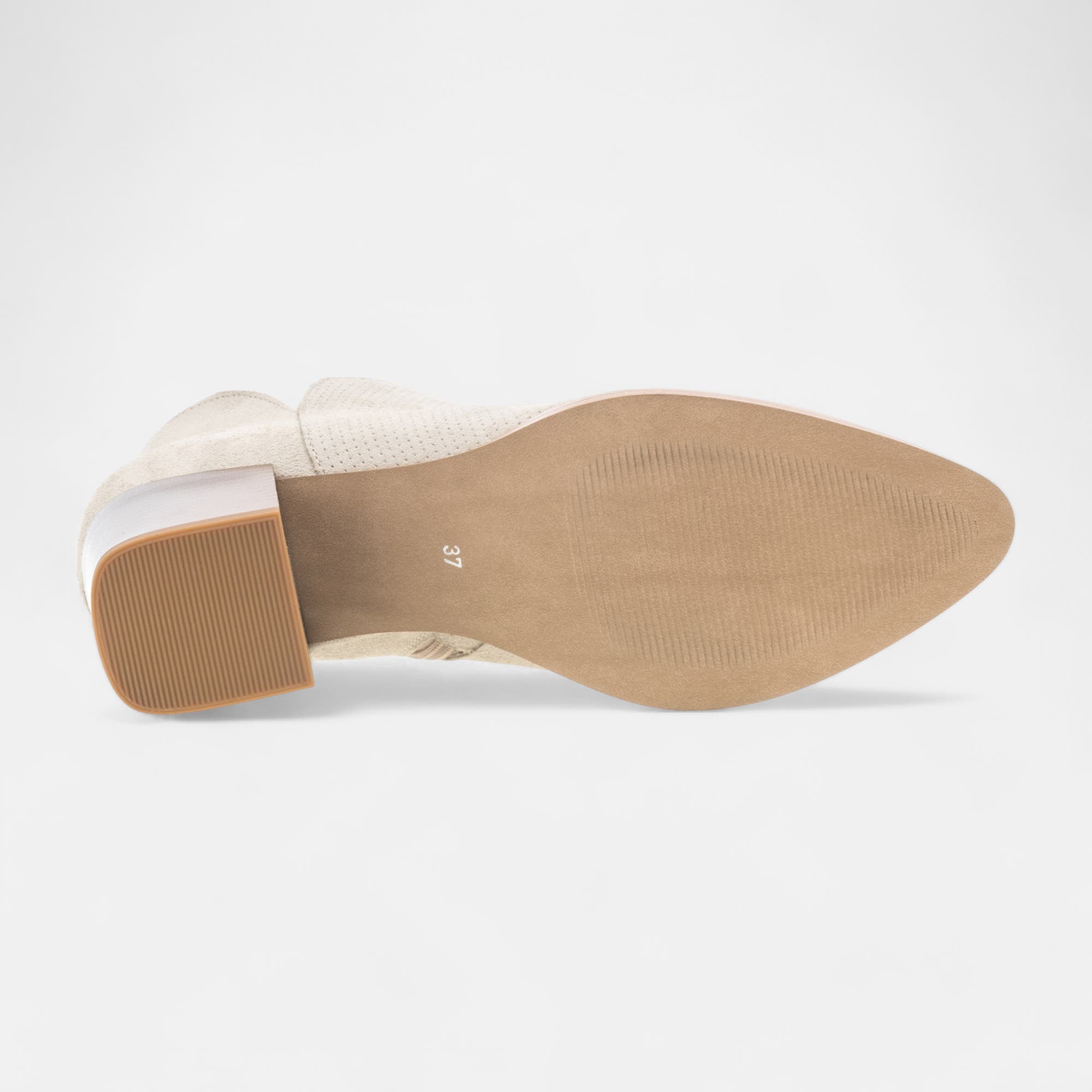 Bottines à talon Femme en cuir beige
