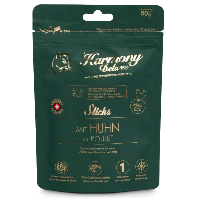 Harmony Cat Deluxe Katzensnack Halbfeucht-Sticks Huhn 50g