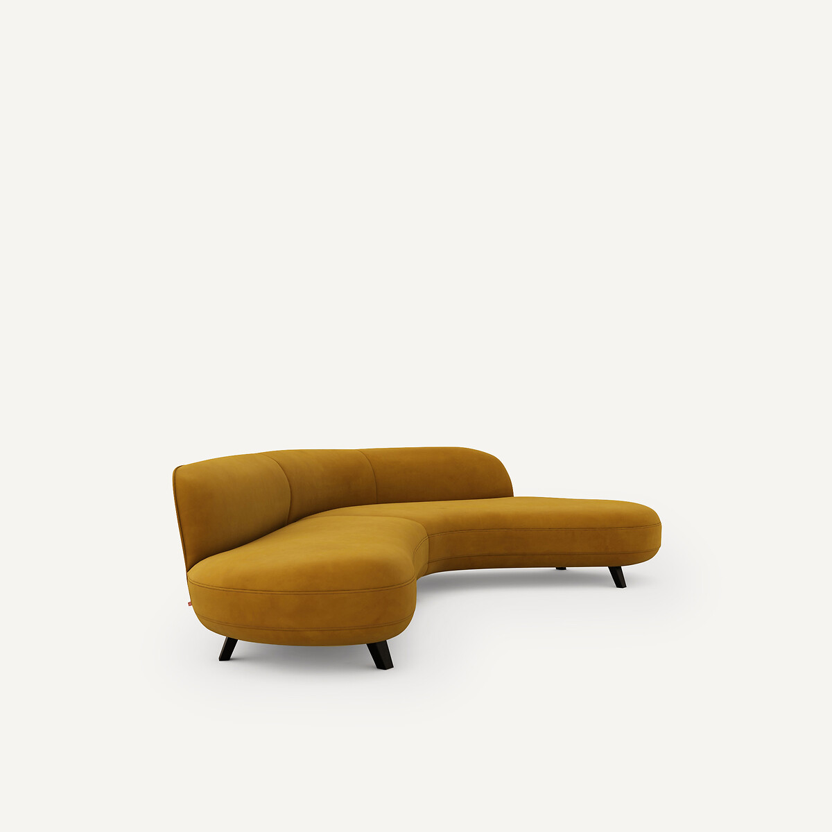 AM.PM<br>Sofá de canto em veludo, design Rosebury E.Gallina