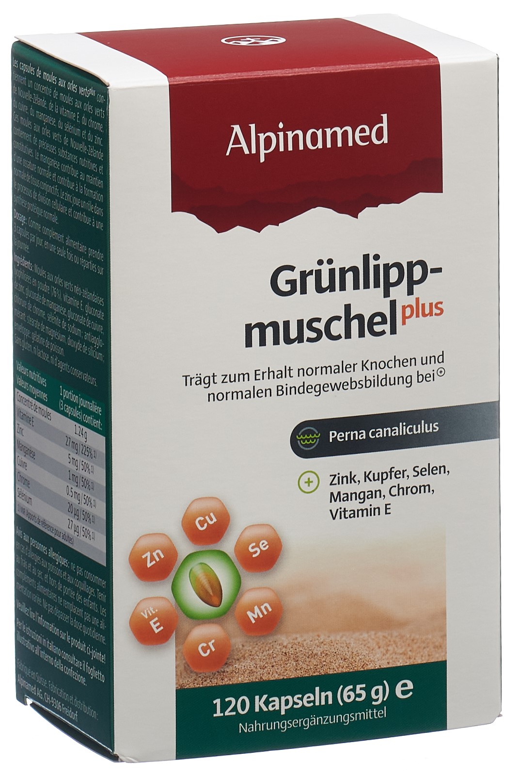 ALPINAMED Grünlippmuschel Plus<br>120 Stück, Kapsel