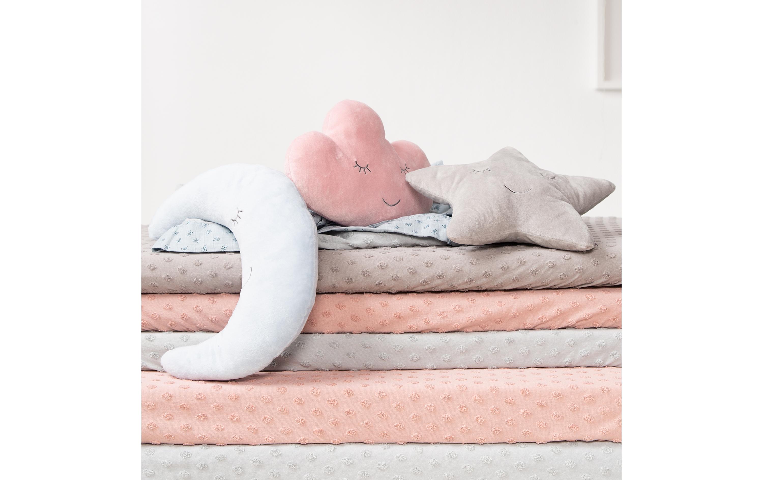 Kissen Stern RosaFlauschiges Kuschelkissen für jedes Baby- & Kinderzimmer