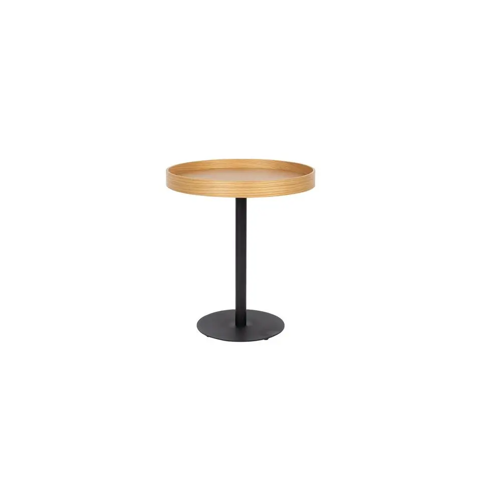 Housecraft Yuri Bijzettafel Rond Hout 45x45 cm (S) Eiken - Bruin
