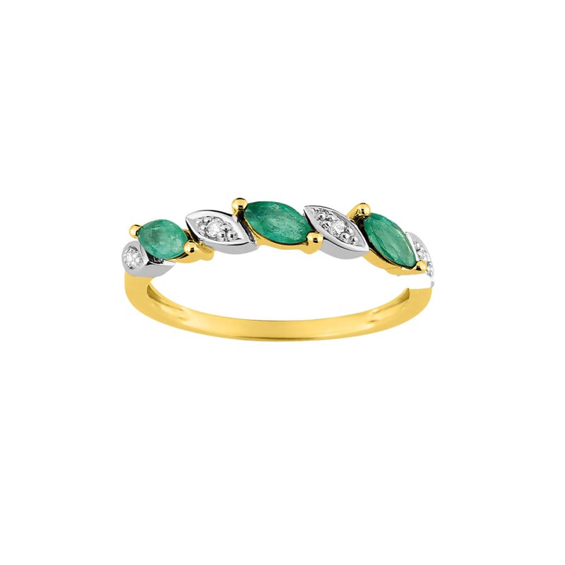 Bague femme - Emeraude - Or 18 Carats