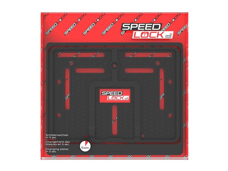 SPEEDLOCK Nummernrahmen Moto, Kunststoff, 18 × 14 cm Schilderwechsel in wenigen Sekunden