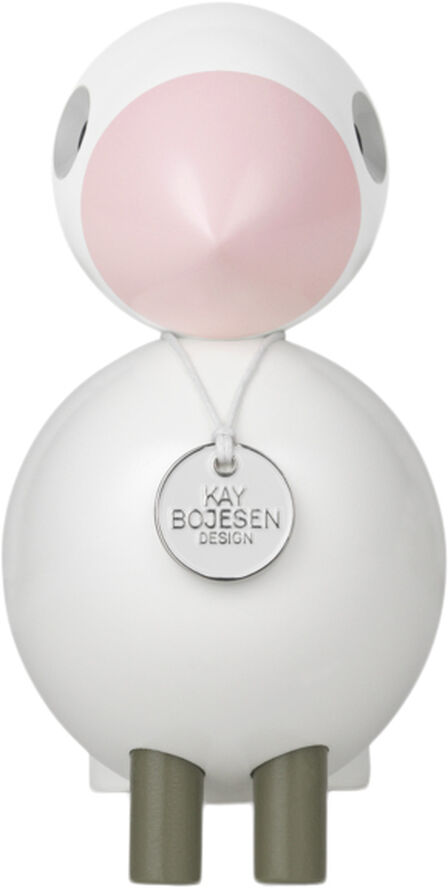 Kay Bojesen Sangfugl Love H15. 5 cm hvid/rosa Lyserød