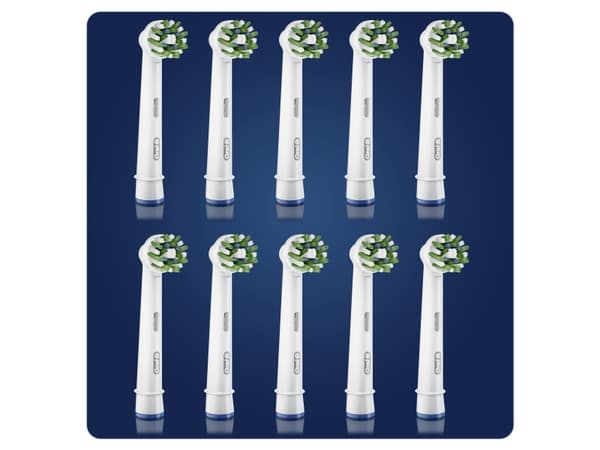 Oral-B Tannbørsteerstatning Cross Action Clean Maximiser Hoder, Voksen, Antall børstehoder inkludert 10, Hvit