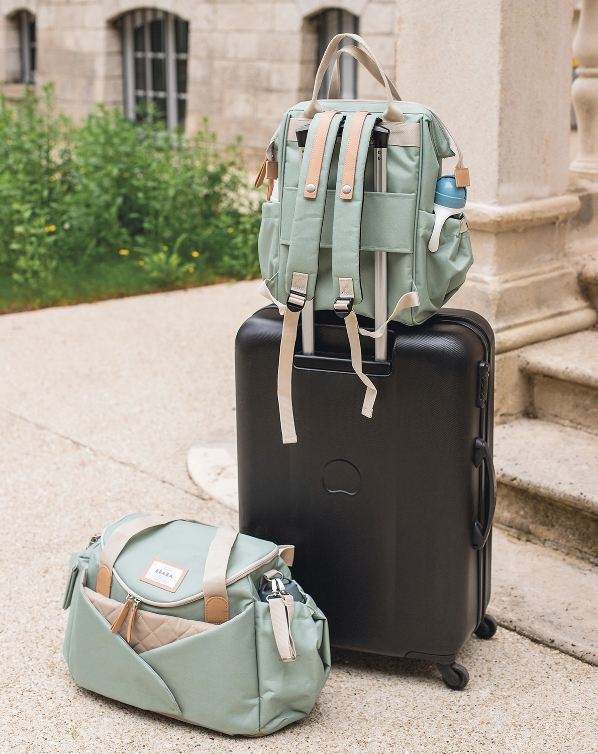 Wickelrucksack WELLINGTON (33x40x12) in salbeigrün