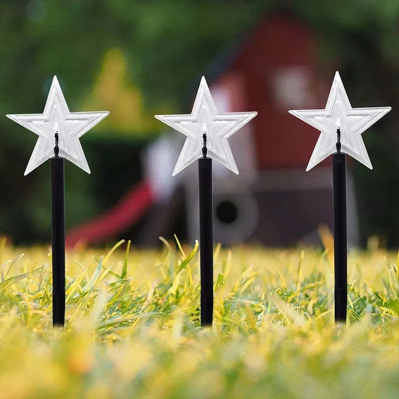 (5er Set) 36cm LED Sterne Solar Lampe Outdoor Gartenleuchte Laterne IP65 - Warmweiss