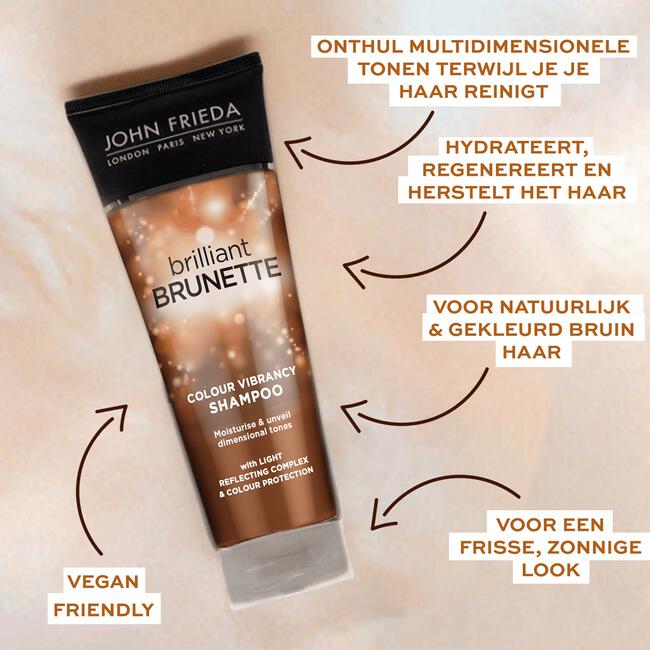 John Frieda Brilliant Brunette Colour Vibrancy Shampoo 250 ML