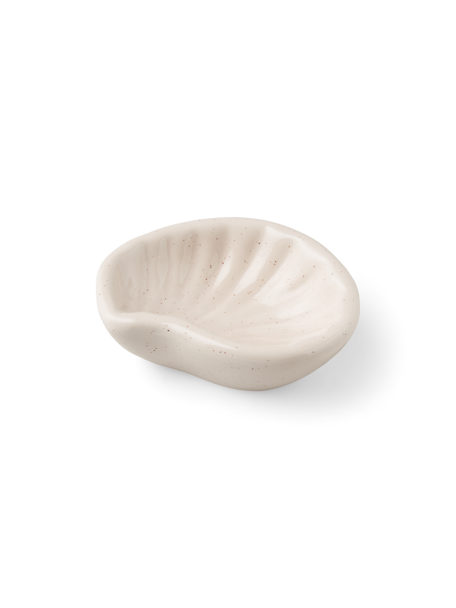 Dekorativ skål | Keramik. 10,5 x 8 x 3,5 cm. | Off White