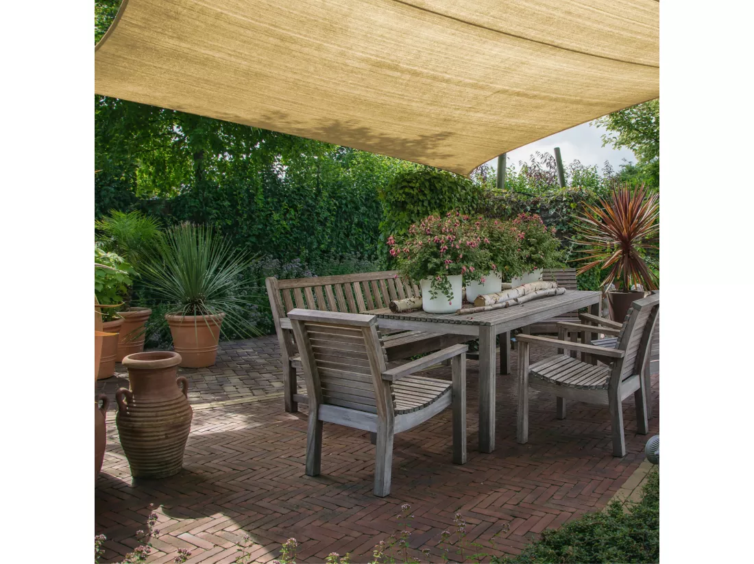 Voile d'Ombrage Parasol Rectangulaire Polyéthylène Filtre UV 2x3