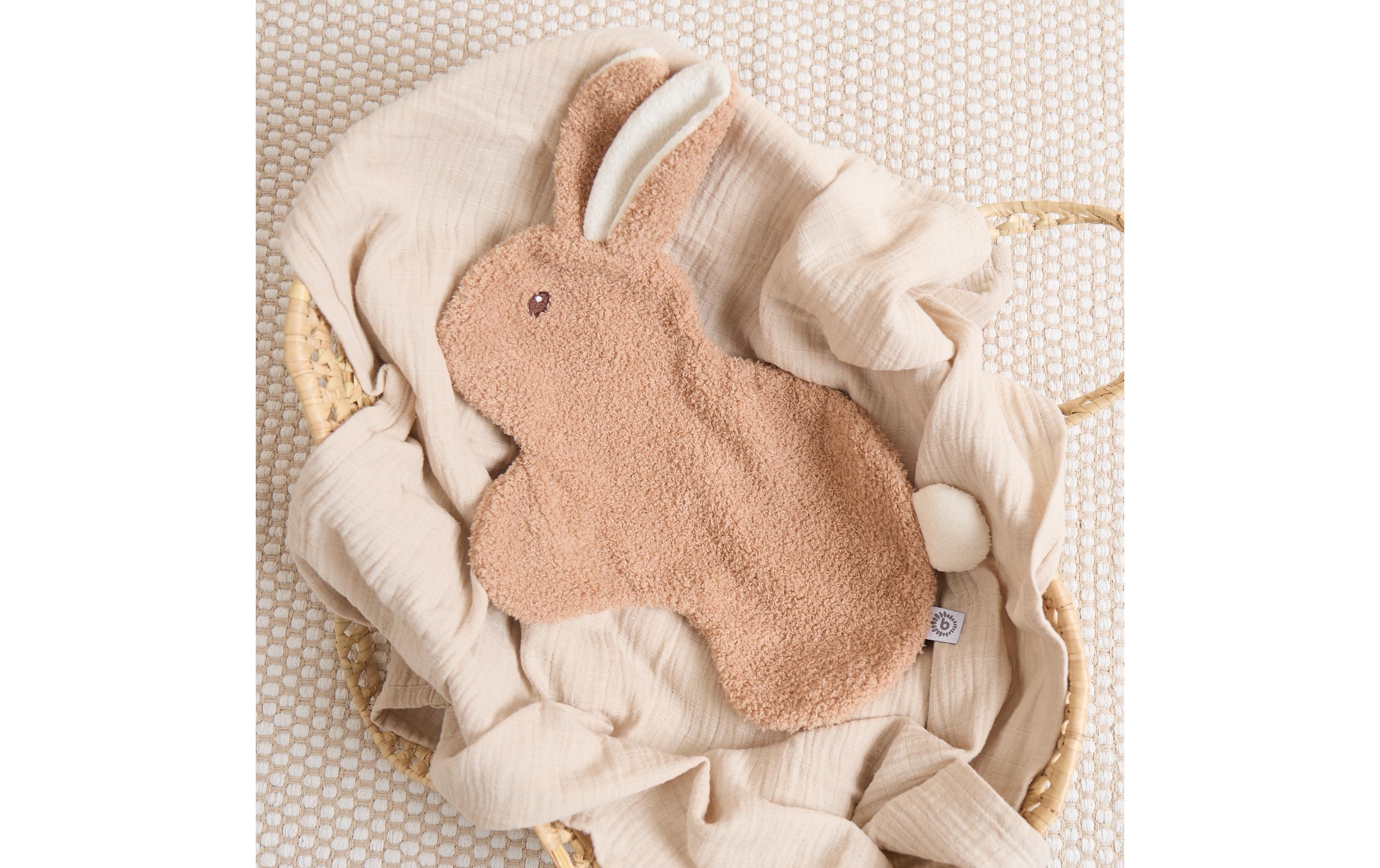 Schmusetuch Hase Fine BraunKuscheltuch mit süssem Hasenmotiv