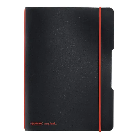 Herlitz Notizheft PP A5 Flex schwarz kariert 40 Blatt